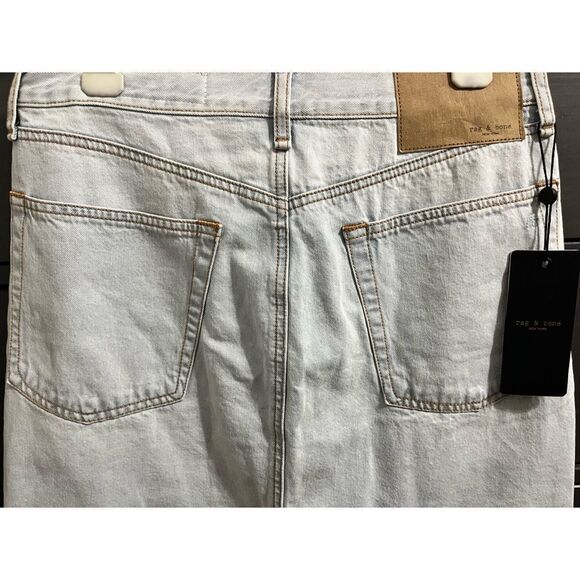 RAG & BONE Women’s High Rise Raw Hem Denim Mini Skirt In Primrose, SZ 30 - Picture 5 of 12